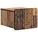 Mobiletto da notte a muro 2 pcs Legno antico 33 x 34,5 x 24 cm - Foto miniatura 3