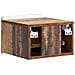 Mobiletto da notte a muro 2 pcs Legno antico 33 x 34,5 x 24 cm - Foto miniatura 7