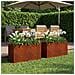 Vaso da giardino 2 pz Ruggine 80 x 40 x 50 cm Acciaio Corten - Foto miniatura 2