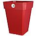 Pot De Fleurs Carr Soleilla En Plastique - 49 X 49 X H 50 Cm - 65 L - Rouge - Foto miniatura 2