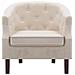 Poltrona Con Rivestimento In Tessuto 65x64x65 Cm Beige - Foto miniatura 4