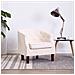 Poltrona Con Rivestimento In Tessuto 65x64x65 Cm Beige - Foto miniatura 1