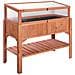 Fioriera Con Ripiano E Alzata Per Letto Caldo 119 X 53 X 124 Cm - Marrone - Foto miniatura 1