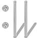 Gambe Telescopiche per Tavolo 4 pz Nichel Spazzolato 710-1100mm - Foto miniatura 2