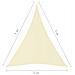 Parasole a Vela in Tessuto Oxford Triangolare 5x7x7m Crema - Foto miniatura 3