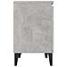 Comodino Con Gambe In Metallo Grigio Cemento 40x30x50 Cm - Foto miniatura 7