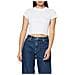 T-shirt Ladies Cropped Rib Tee, White, M Donna - Foto miniatura 1