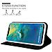 Custodia Compatibile Con Huawei Mate 20 Pro In Classy Nero - Coperchio Protettiva Con Chiusura Magnetica, Funzione Stand E Tasca Per Le Carte - Foto miniatura 4