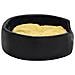 Lettino Per Cani Nero E Giallo 99x89x21 Cm Peluche E Similpelle - Foto miniatura 4