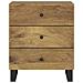 Comodino 50x33x62cm Legno Massello Di Mango E Legno Multistrato - Foto miniatura 3