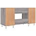 Scrivania Grigio Sonoma 140x50x75 Cm In Legno Multistrato - Foto miniatura 5