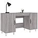 Scrivania Grigio Sonoma 140x50x75 Cm In Legno Multistrato - Foto miniatura 9