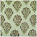 Cuscino Decorativo Rungia Cotone 45 X 45 Cm Floreale Stampa A Blocchi Verde - Foto miniatura 2