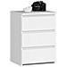 Comodino CL3, 3 cassetti, 40x35x57 cm, Colore Bianco - Foto miniatura 1
