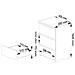 Comodino CL3, 3 cassetti, 40x35x57 cm, Colore Bianco - Foto miniatura 3
