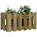 Fioriera Giardino A Recinzione 60x30x30 Cm In Pino Impregnato - Foto miniatura 3