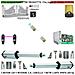 Kit Base Apricancello Ricambio Per Cancello Da 7 Metri 2 Ante Da 3,5 Metri 2 Motori 230 V Stelo Retrattile Reversibile - Foto miniatura 1