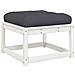 Set Divani Giardino 3 Pz Con Cuscini Bianco Legno Massello Pino - Foto miniatura 2