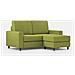 Divano Sakar 2 Posti (due Sedute Da 60cm) + Pouf Misure Esterne L. 148 P. 155 Colore Verde - Foto miniatura 4