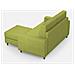 Divano Sakar 2 Posti (due Sedute Da 60cm) + Pouf Misure Esterne L. 148 P. 155 Colore Verde - Foto miniatura 5