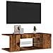 Mobile Porta TV con LED Legno Antico 90x39x30 cm Multistrato - Foto miniatura 2