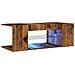 Mobile Porta TV con LED Legno Antico 90x39x30 cm Multistrato - Foto miniatura 5