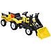 Escavatore a Pedali per Bambini da 3 Anni con Ruspa Frontale, Rimorchio e 6 Ruote, Giallo - Foto miniatura 1
