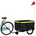 Rimorchio Da Bici Nero E Verde 30 Kg In Ferro - Foto miniatura 3
