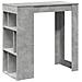 Tavolo Bar Con Rastrelliera Grigio 102x50x103,5 Cm Multistrato - Foto miniatura 2