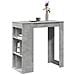 Tavolo Bar Con Rastrelliera Grigio 102x50x103,5 Cm Multistrato - Foto miniatura 1