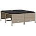 Sgabelli da Giardino con Cuscini 4 pz Grigio Chiaro Polyrattan - Foto miniatura 1