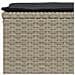 Sgabelli da Giardino con Cuscini 4 pz Grigio Chiaro Polyrattan - Foto miniatura 6