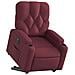 Poltrona Alzapersona Reclinabile Elettrica Rosso Vino Tessuto - Foto miniatura 3