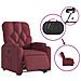 Poltrona Alzapersona Reclinabile Elettrica Rosso Vino Tessuto - Foto miniatura 6