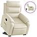 Poltrona Alzapersona Reclinabile Crema in Similpelle - Foto miniatura 1