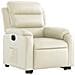 Poltrona Alzapersona Reclinabile Crema in Similpelle - Foto miniatura 4