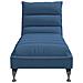 Chaise Longue con Cuscini Blu in Tessuto - Foto miniatura 4