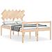 Letto per Anziani con Testiera Small Double in Legno Massello - Foto miniatura 1