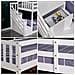Letto A Castello Per Bambini 190x90cm Bianco Celestine - Foto miniatura 5