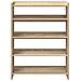 Scarpiera Rovere Sonoma 60x25x81 cm in Legno Multistrato - Foto miniatura 4