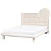 Letto Bouclé Cressat 140 X 200 Cm Bianco Sporco - Foto miniatura 2