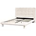 Letto Bouclé Cressat 140 X 200 Cm Bianco Sporco - Foto miniatura 4