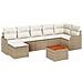Set Divano da Giardino 8 pcs Beige e bianco - Foto miniatura 1