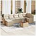 Set Divano da Giardino 8 pcs Beige e bianco - Foto miniatura 2