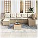 Set Divano da Giardino 8 pcs Beige e bianco - Foto miniatura 3