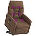 Poltrona Alzapersona Massaggiante Reclinabile Marrone Tessuto - Foto miniatura 3