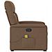 Poltrona Alzapersona Massaggiante Reclinabile Marrone Tessuto - Foto miniatura 6