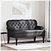 Panca Chesterfield Nero 119.5 x 64.5 x 75 cm Pelle Sintetica - Foto miniatura 2