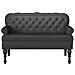 Panca Chesterfield Nero 119.5 x 64.5 x 75 cm Pelle Sintetica - Foto miniatura 4