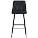 KODA STOOL Sgabello da bar in velluto nero con gambe nere x3 - Foto miniatura 3